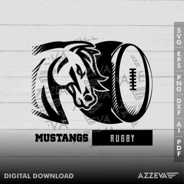 Mustangs Rugby SVG Design azzeva.com 22100099