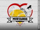 Mustangs Softball Heart SVG Design azzeva.com 22100157
