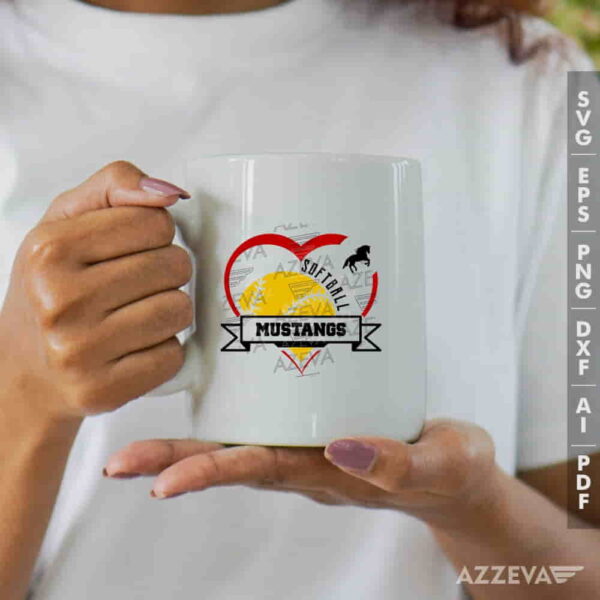 Mustangs Softball Heart SVG Mug Design azzeva.com 22100157