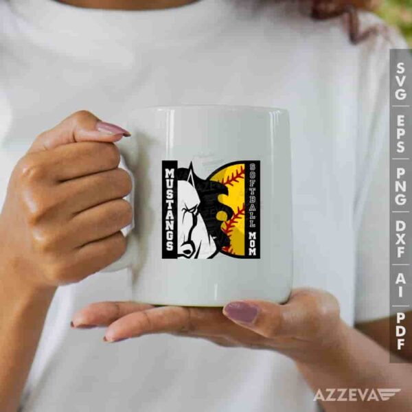 Mustangs Softball Mom SVG Mug Design azzeva.com 22105406