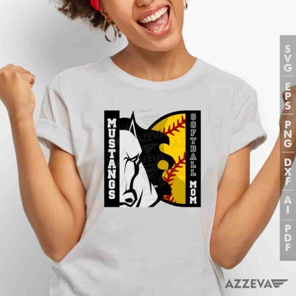 Mustangs Softball Mom SVG Tshirt Design azzeva.com 22105406