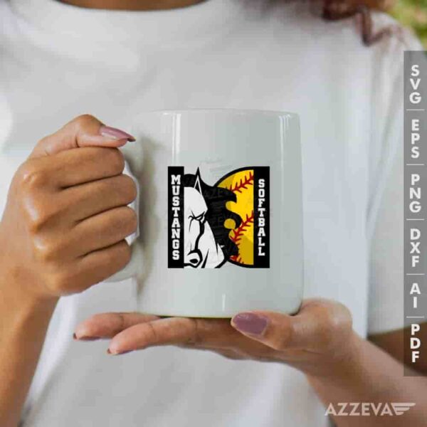 Mustangs Softball SVG Mug Design azzeva.com 22105405