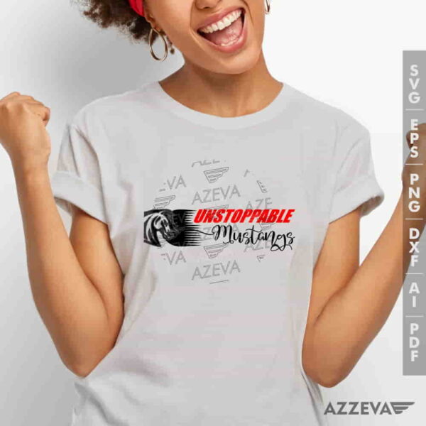 Mustangs Unstoppable SVG Tshirt Design azzeva.com 22100131
