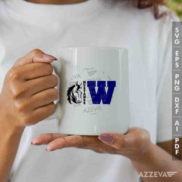 Mustangs With W Letter SVG Mug Design azzeva.com 22100236