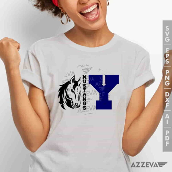 Mustangs With Y Letter SVG Tshirt Design azzeva.com 22100238