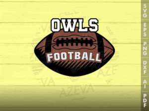 Owls Football Ball SVG Design azzeva.com 22104790