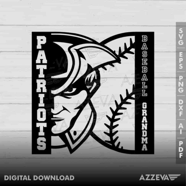 Patriots Baseball Grandma SVG Design azzeva.com 22105187