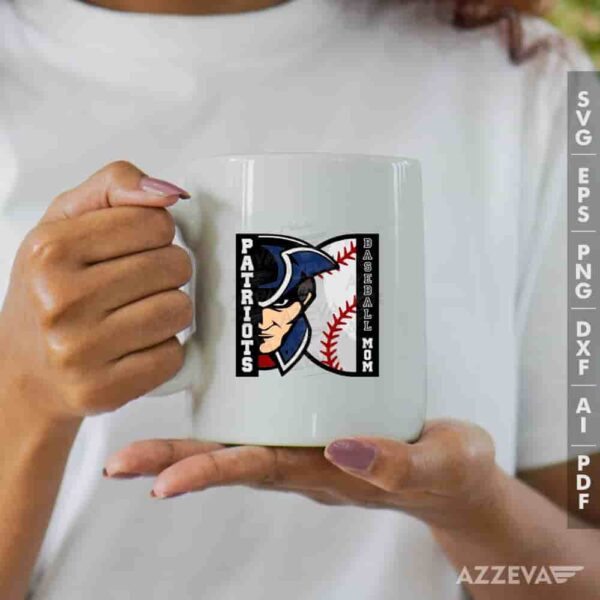 Patriots Baseball Mom SVG Mug Design azzeva.com 22105180