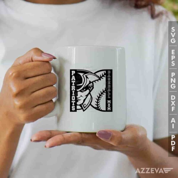 Patriots Baseball Mom SVG Mug Design azzeva.com 22105185