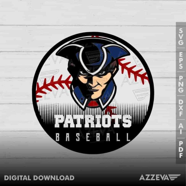 Patriots Baseball SVG Design azzeva.com 22105189