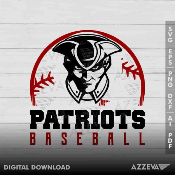 Patriots Baseball SVG Design azzeva.com 22105192