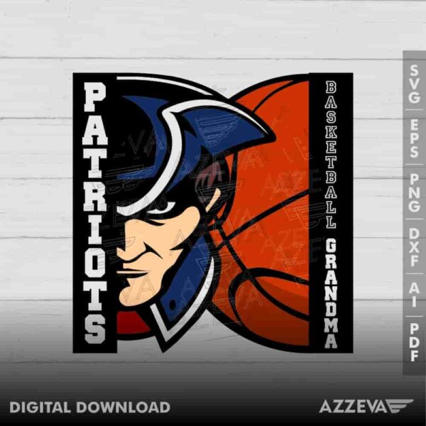 Patriots Basketball Grandma SVG Design azzeva.com 22105168