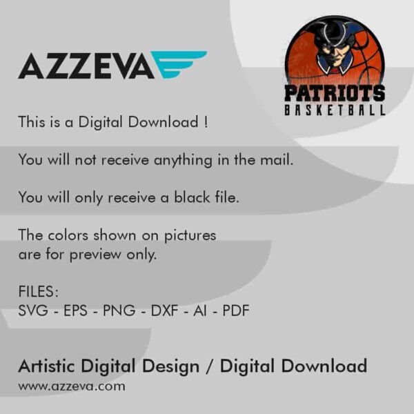 Patriots Basketball SVG Design Read me azzeva.com 22105177