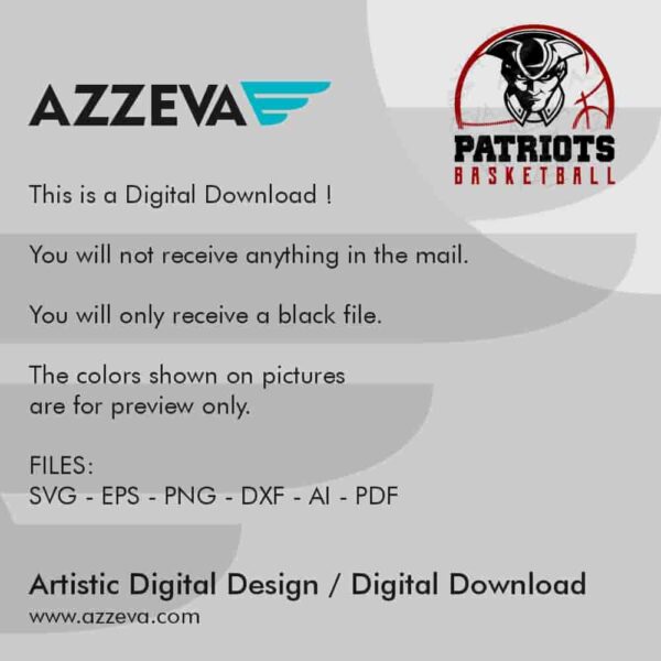 Patriots Basketball SVG Design Read me azzeva.com 22105178