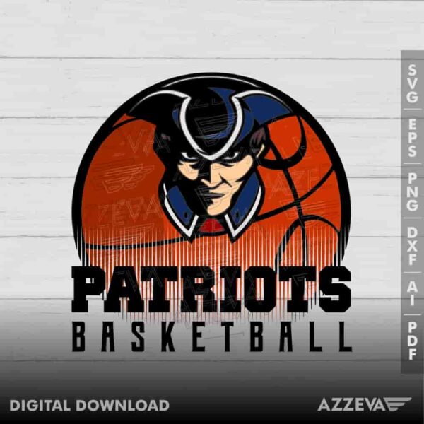 Patriots Basketball SVG Design azzeva.com 22105177