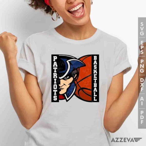 Patriots Basketball SVG Tshirt Design azzeva.com 22105165