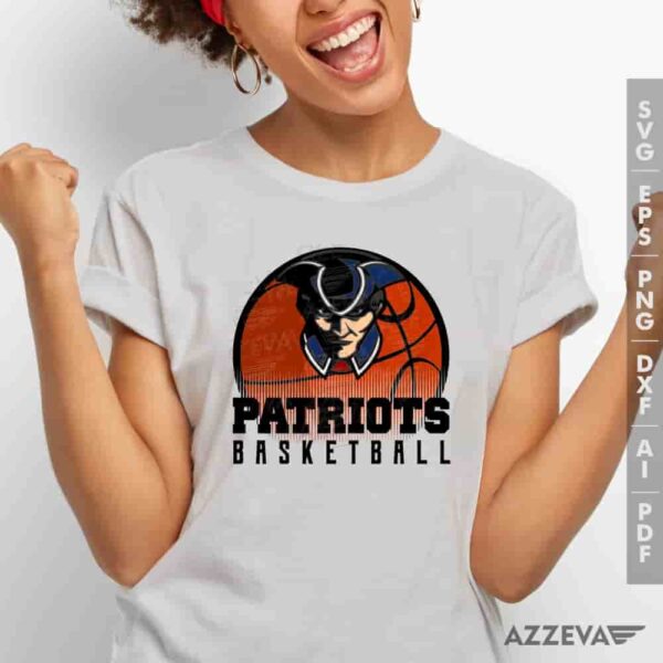 Patriots Basketball SVG Tshirt Design azzeva.com 22105177