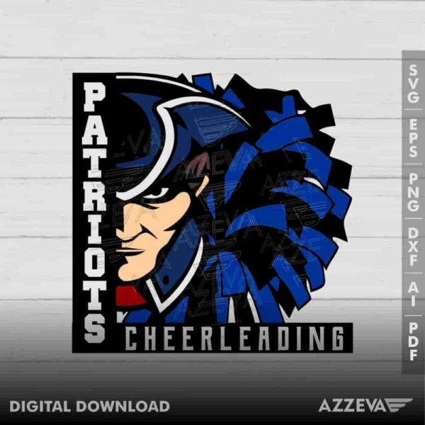 Patriots Cheerleading Black And Blu SVG Design azzeva.com 22105230