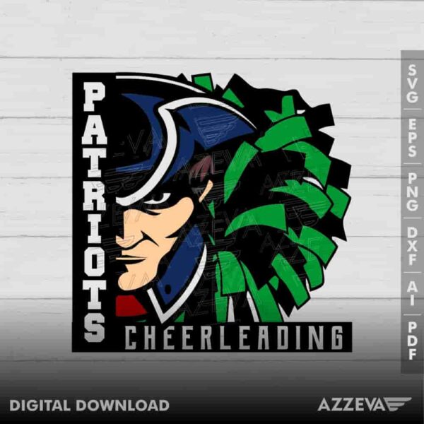 Patriots Cheerleading Black And Gre SVG Design azzeva.com 22105231