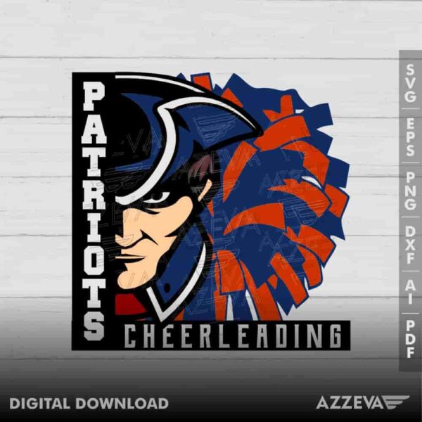 Patriots Cheerleading Blue And Oran SVG Design azzeva.com 22105240