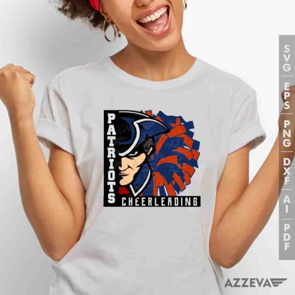 Patriots Cheerleading Blue And Oran SVG Tshirt Design azzeva.com 22105240