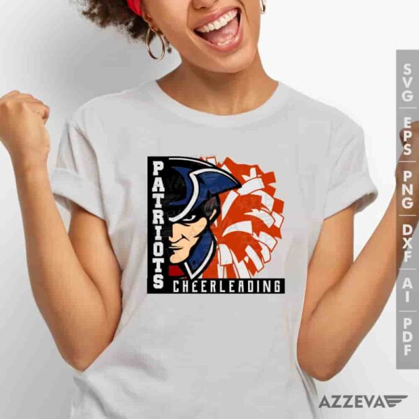Patriots Cheerleading Orange And Wh SVG Tshirt Design azzeva.com 22105242