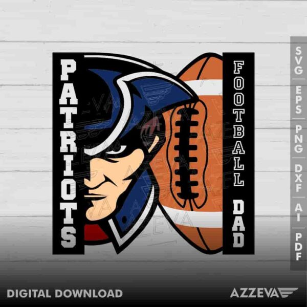 Patriots Football Dad SVG Design azzeva.com 22105139