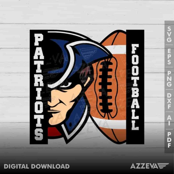 Patriots Football SVG Design azzeva.com 22105137