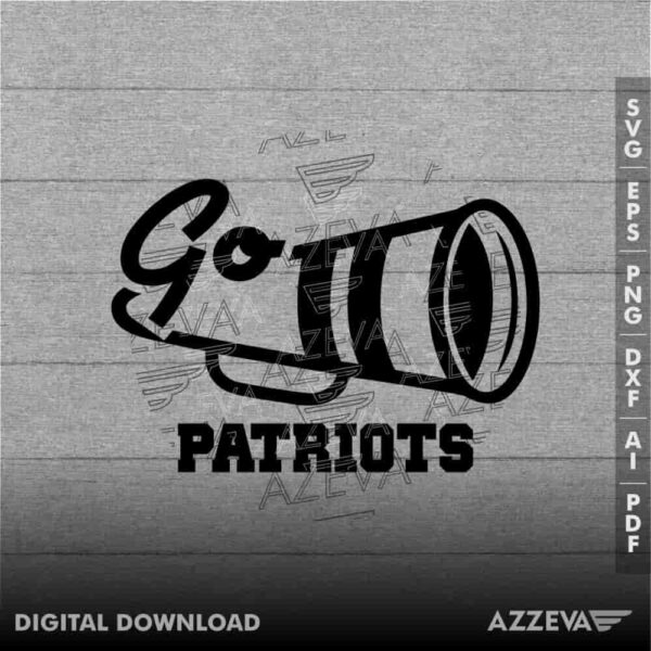 Patriots Go Megaphone SVG Design azzeva.com 22100742