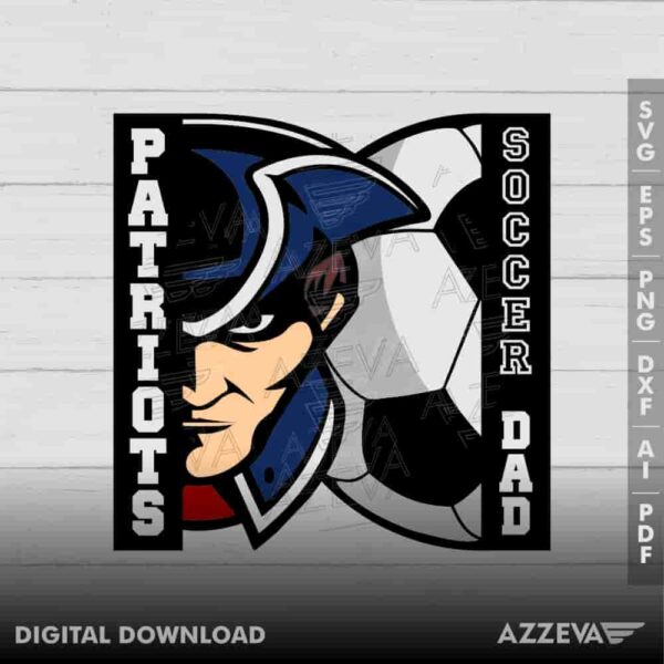 Patriots Soccer Dad SVG Design azzeva.com 22105209