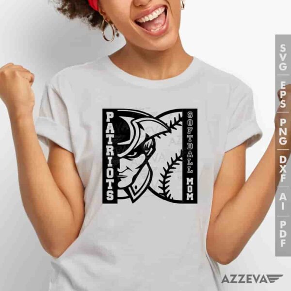 Patriots Softball Mom SVG Tshirt Design azzeva.com 22105199