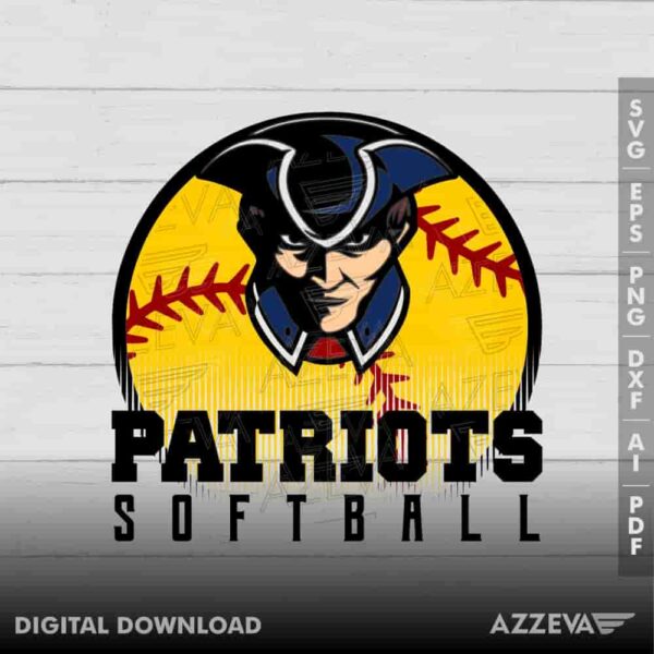 Patriots Softball SVG Design azzeva.com 22105205