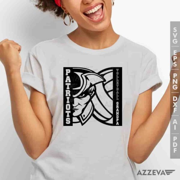 Patriots Volleyball Grandpa SVG Tshirt Design azzeva.com 22105160