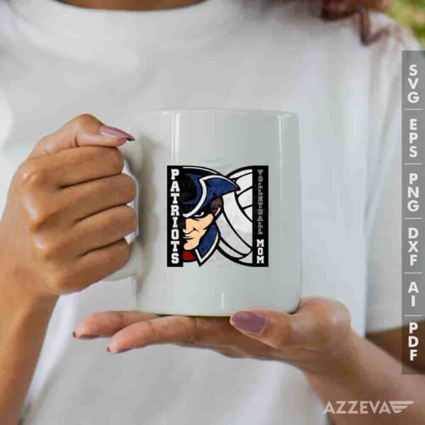 Patriots Volleyball Mom SVG Mug Design azzeva.com 22105152