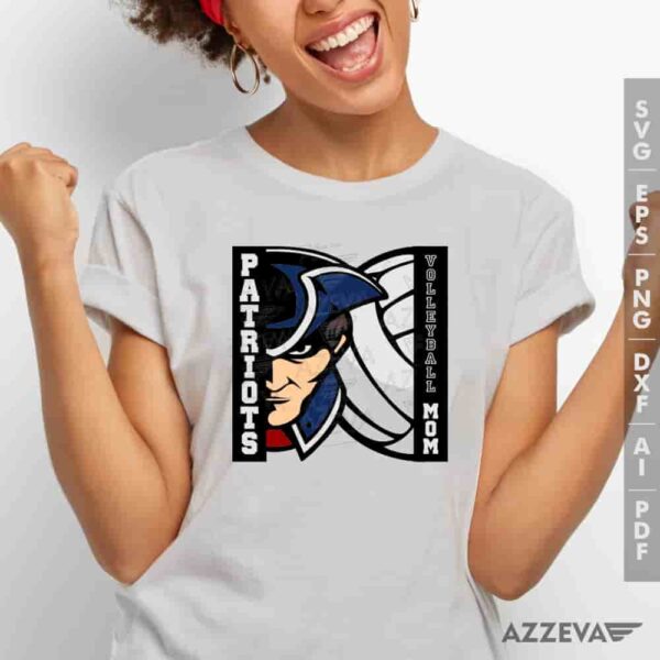 Patriots Volleyball Mom SVG Tshirt Design azzeva.com 22105152