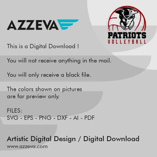 Patriots Volleyball SVG Design Read me azzeva.com 22105164