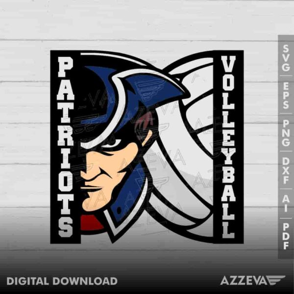 Patriots Volleyball SVG Design azzeva.com 22105151