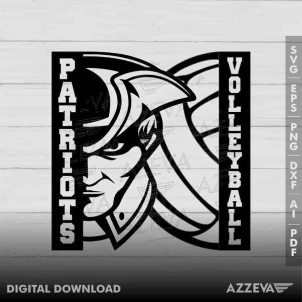 Patriots Volleyball SVG Design azzeva.com 22105156