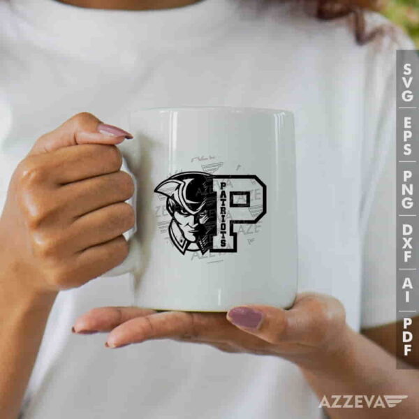 Patriots With P Letter SVG Mug Design azzeva.com 22100375