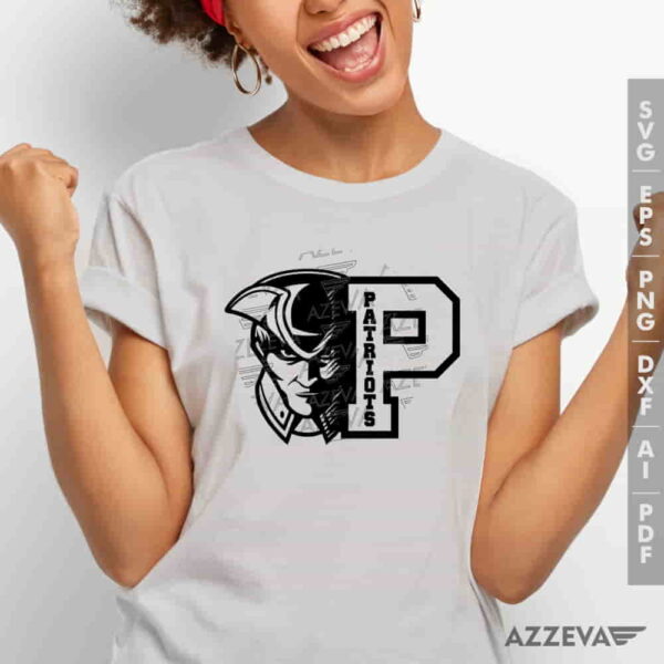 Patriots With P Letter SVG Tshirt Design azzeva.com 22100375