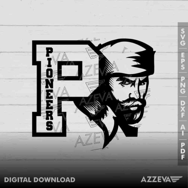 Pioneers With P Letter SVG Design azzeva.com 22100793