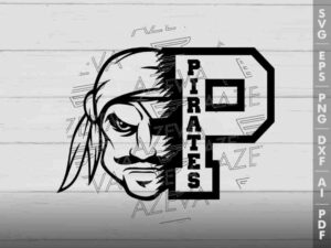 Pirates With P Letter SVG Design azzeva.com 22100023