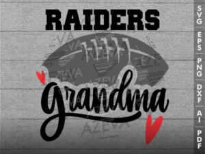 Raiders Football Grandma SVG Design azzeva.com 22100004