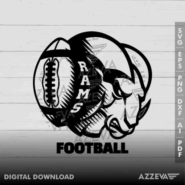 Rams Football SVG Design azzeva.com 22100816