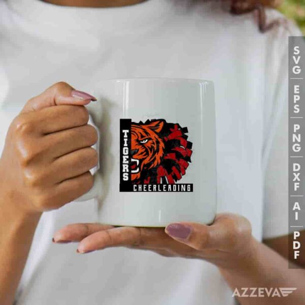 Tigers Cheerleading Black And Red SVG Mug Design azzeva.com 22105335