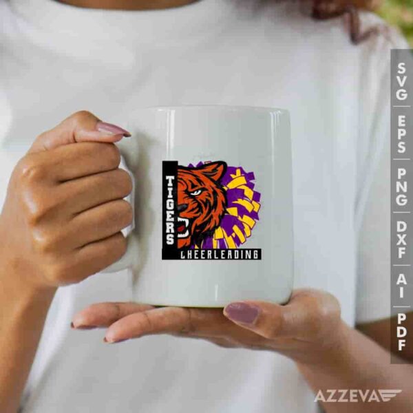 Tigers Cheerleading Gold And Purple SVG Mug Design azzeva.com 22105340