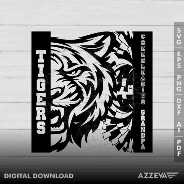 Tigers Cheerleading Grandpa SVG Design azzeva.com 22105331