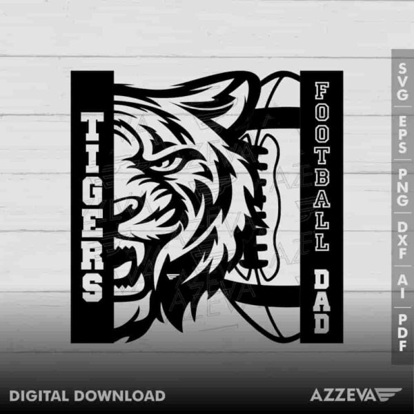 Tigers Football Dad SVG Design azzeva.com 22105250