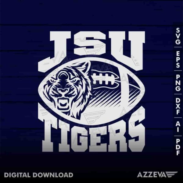 Tigers Football Jsu SVG Design azzeva.com 22105540