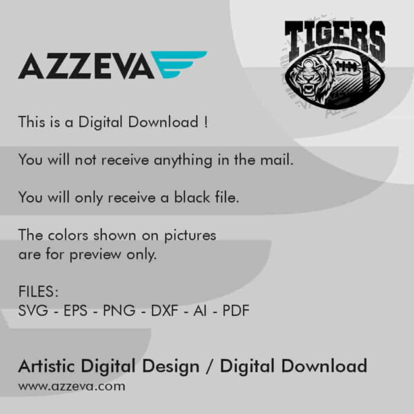 Tigers Football SVG Design Read me azzeva.com 22102639